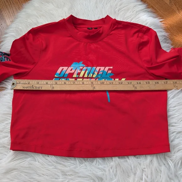 Opening Ceremony Rash Guard Medium Red - Picture 12 of 13